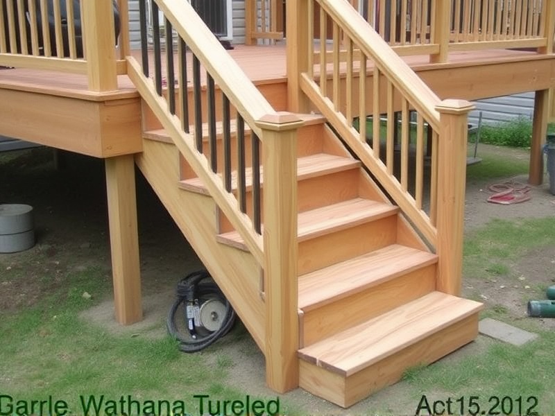 attaching stairs to a deck