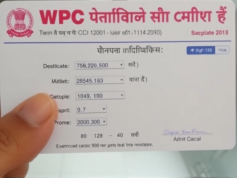 wpc exam admit card