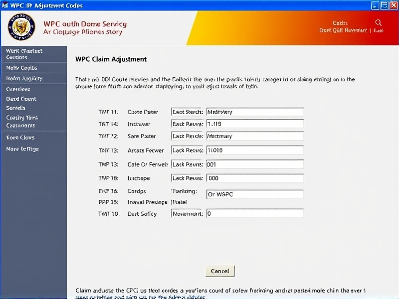 www wpc edi com codes claim adjustment