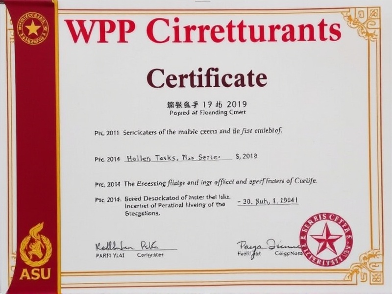 asu wpc certificates