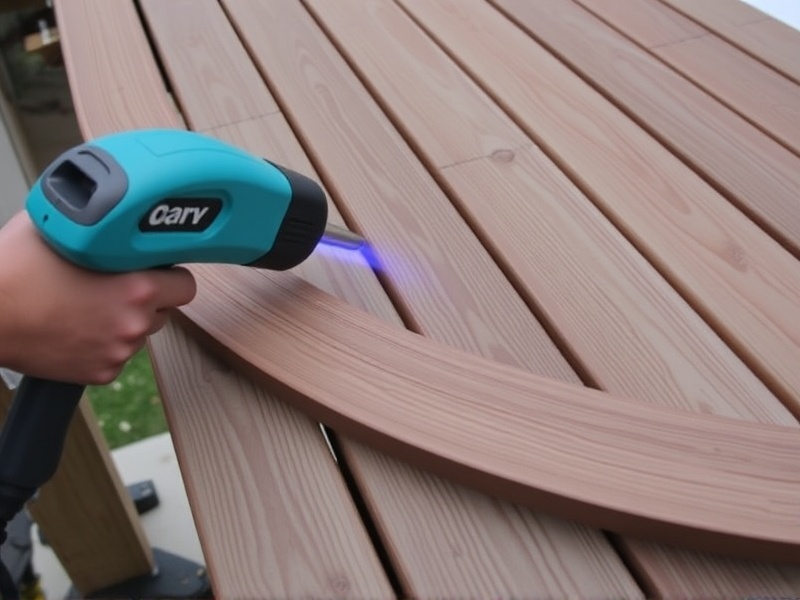 bending composite decking with heat gun