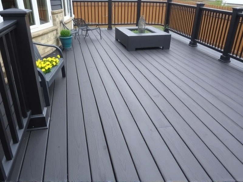 black composite deck