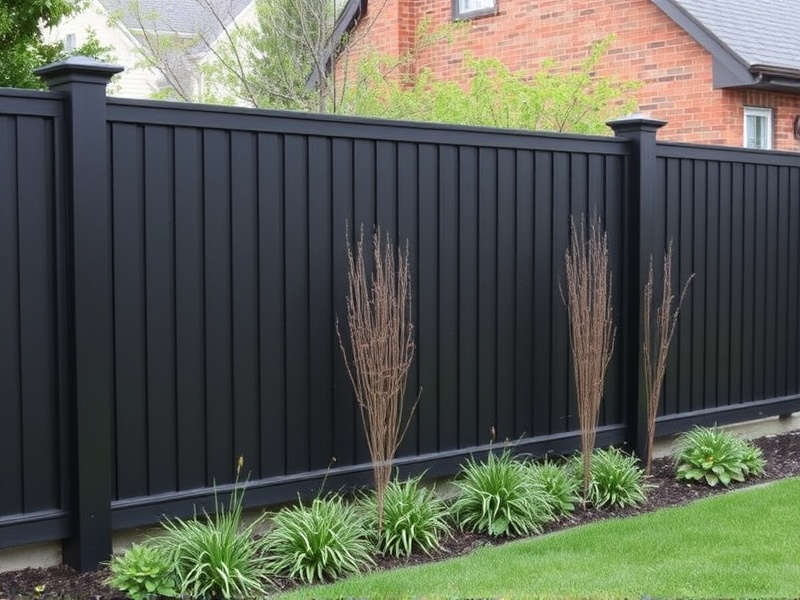 black composite fencing