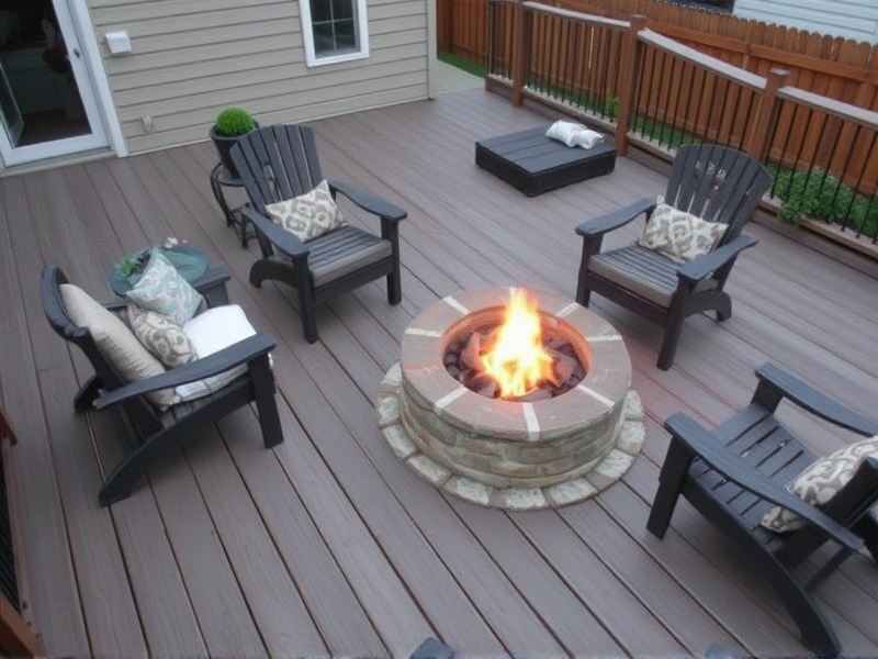 can you put a fire pit on composite decking