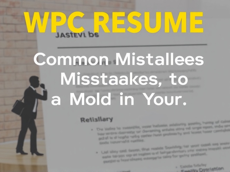 Common Mistakes to Avoid in Your WPC Resume