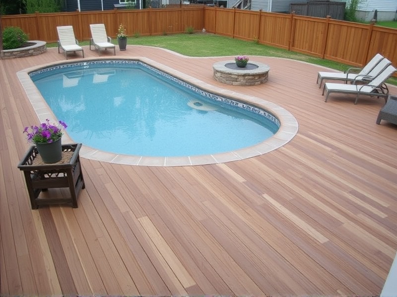 composite decking for around pool